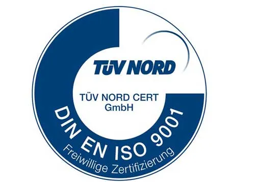 گواهینامه مدیریت کیفیت ISO 9001:2015 شرکت توف نورد آلمان